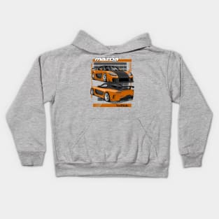 Mazda Veilside Orange and Black Tone Kids Hoodie